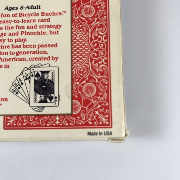 Bicycle Euchre Two Deck Set Playing Cards VTG 1989 Sealed USA US Playing Card Co - Picture 7 of 11